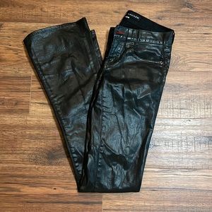 Ralph Lauren 109 Collection Coated Black Pants